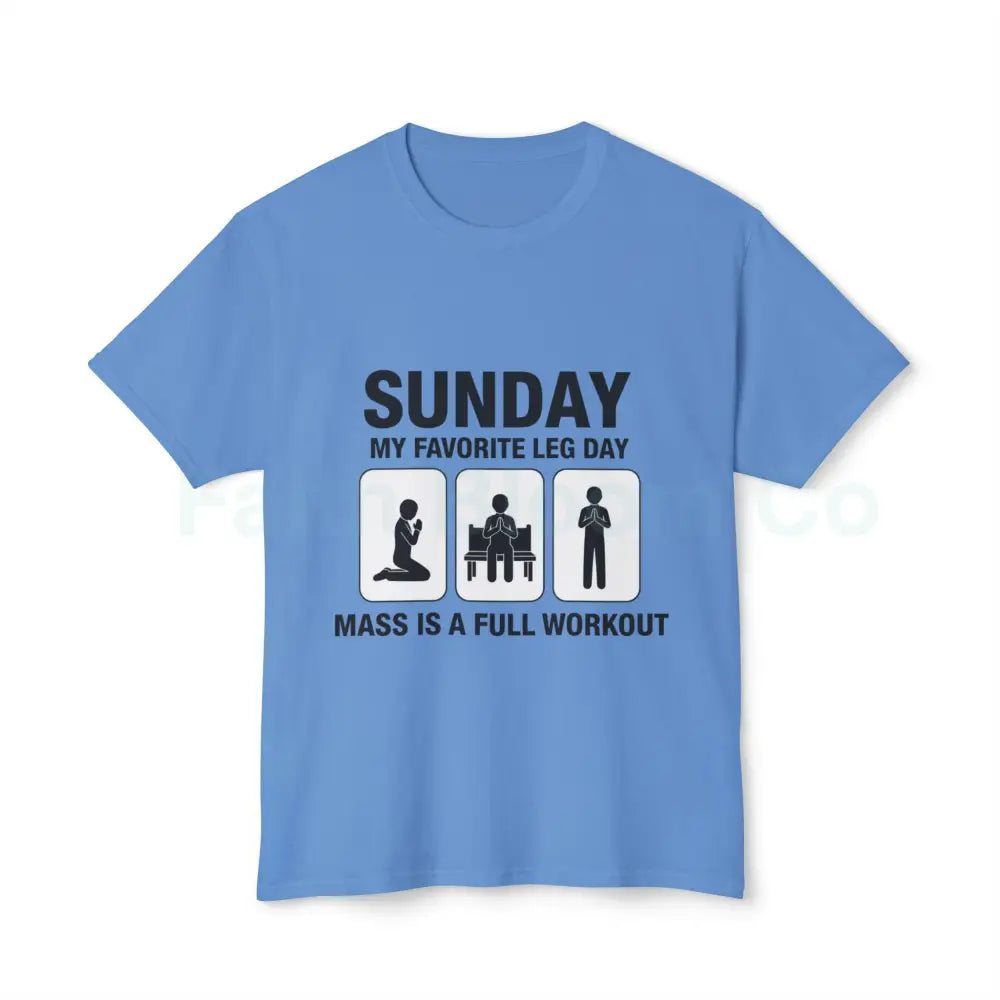 Funny Workout T-Shirt for Fitness Enthusiasts Gym Gift Humor Tee Leg Day Shirt Unisex Cotton Top Columbia Blue / S