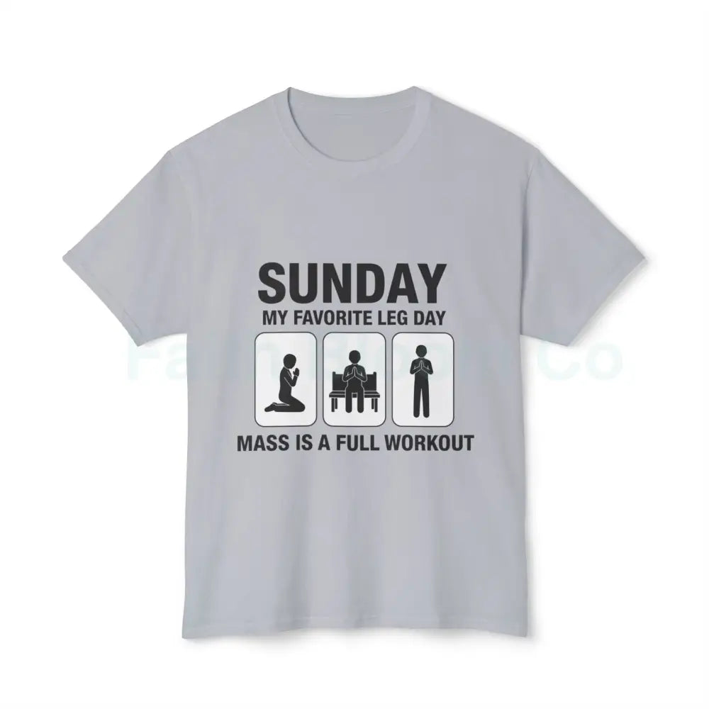 Funny Workout T-Shirt for Fitness Enthusiasts Gym Gift Humor Tee Leg Day Shirt Unisex Cotton Top Silver / S T-Shirt