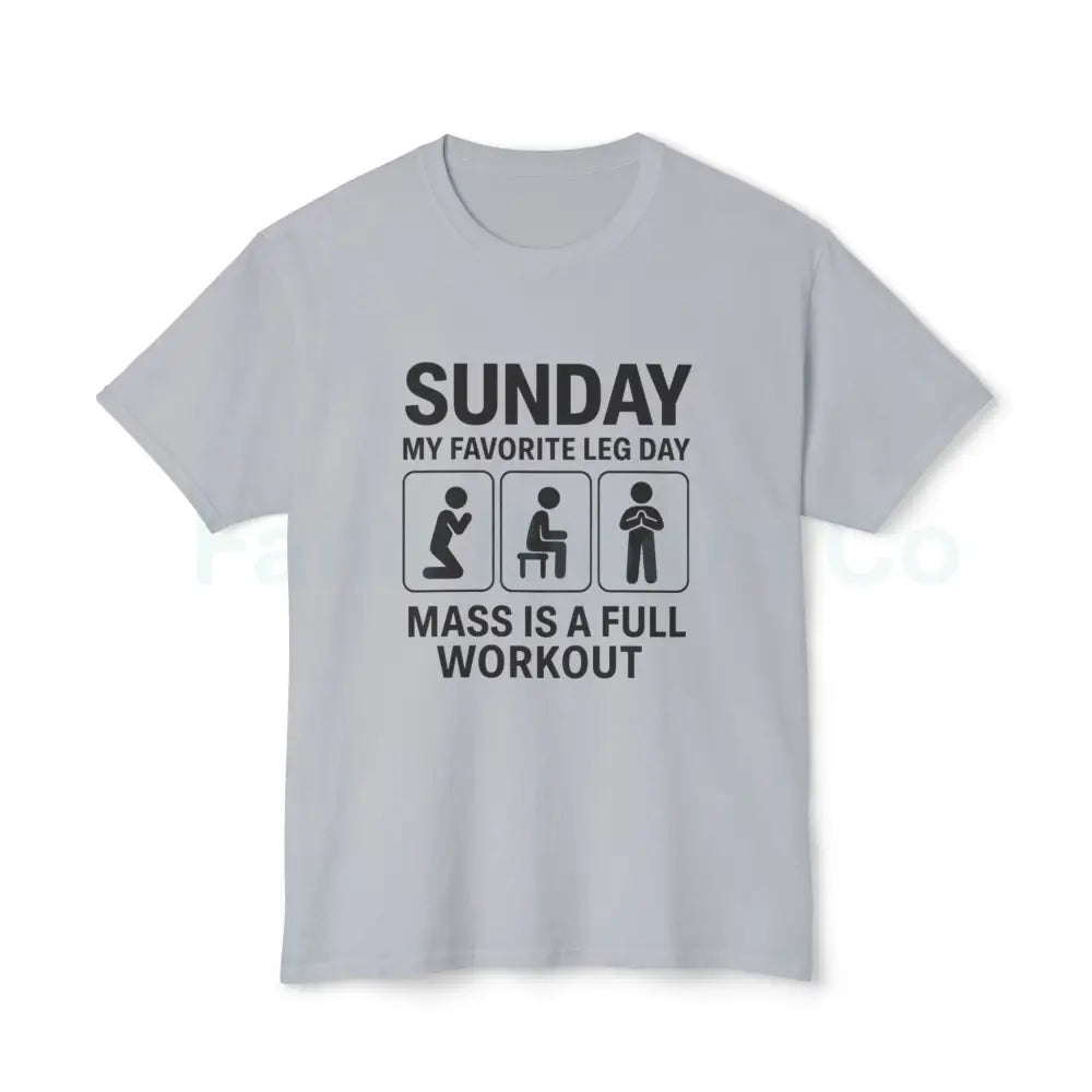Funny Workout T-Shirt for Fitness Enthusiasts Gym Gift Humor Tee Leg Day Shirt Unisex Cotton Top Silver / S T-Shirt