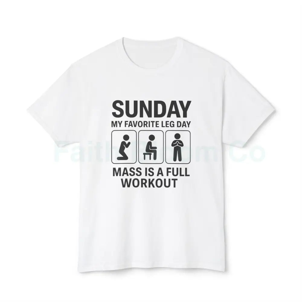 Funny Workout T-Shirt for Fitness Enthusiasts Gym Gift Humor Tee Leg Day Shirt Unisex Cotton Top White / S T-Shirt