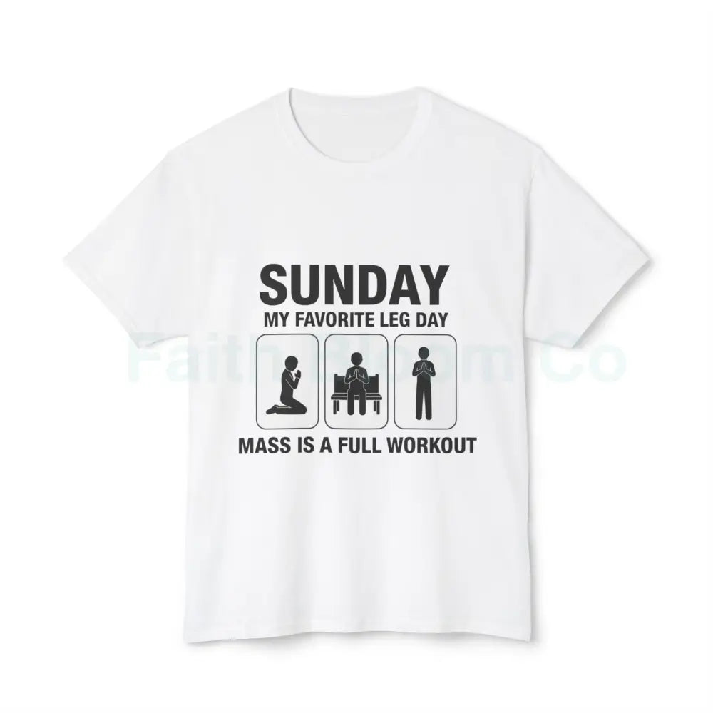 Funny Workout T-Shirt for Fitness Enthusiasts Gym Gift Humor Tee Leg Day Shirt Unisex Cotton Top White / S T-Shirt