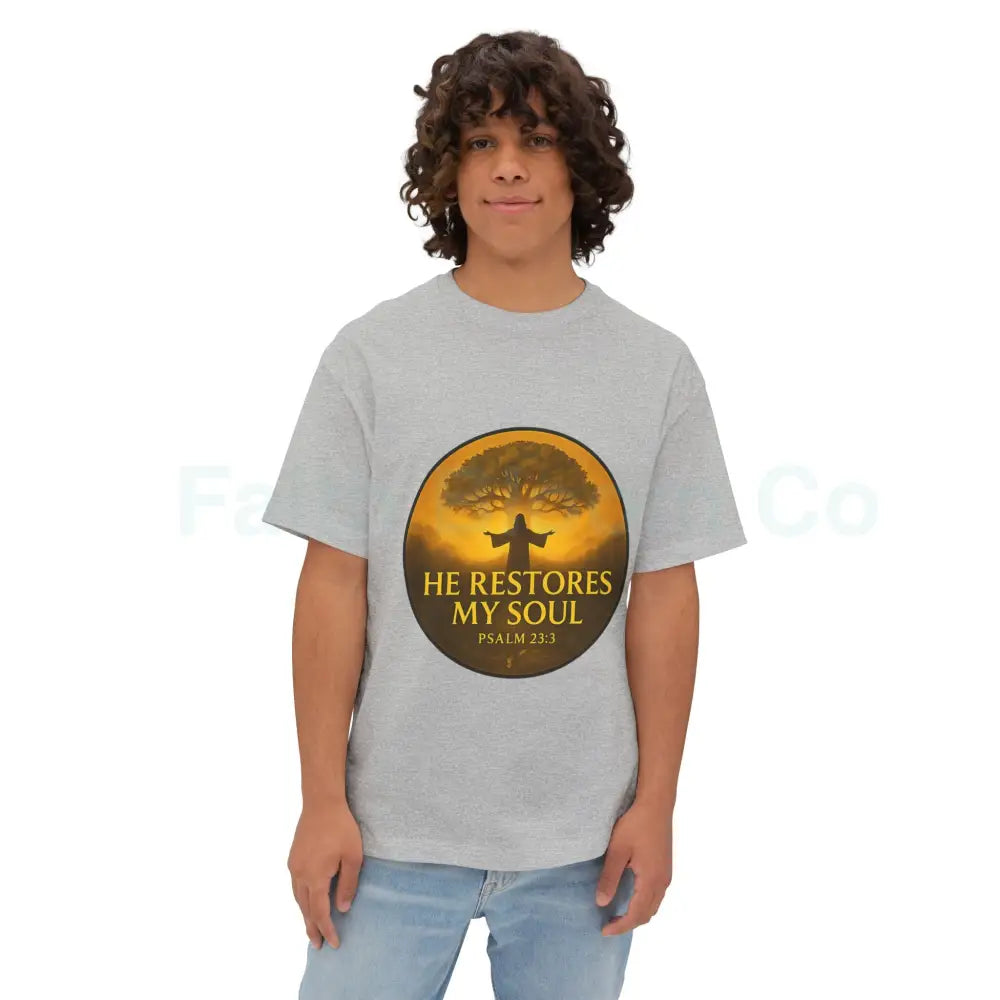 ’He Restores My Soul’ Tree of Life Tee - Psalm 23:3 T-Shirt