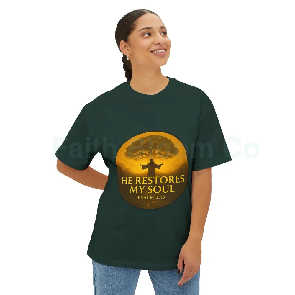 ’He Restores My Soul’ Tree of Life Tee - Psalm 23:3 T-Shirt