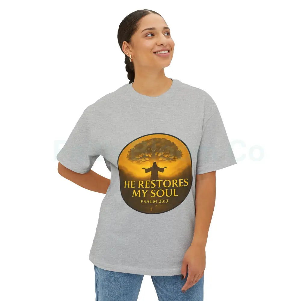 ’He Restores My Soul’ Tree of Life Tee - Psalm 23:3 T-Shirt