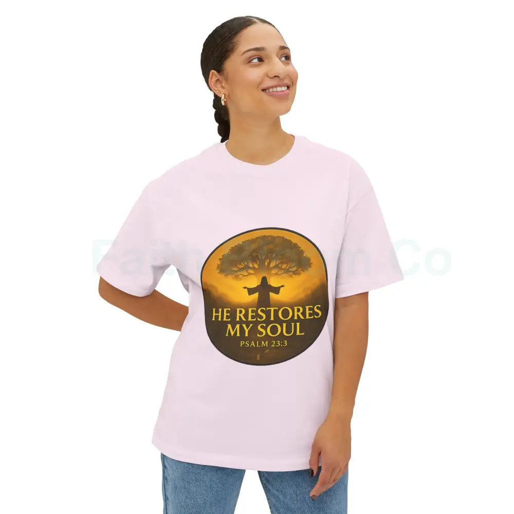 ’He Restores My Soul’ Tree of Life Tee - Psalm 23:3 T-Shirt