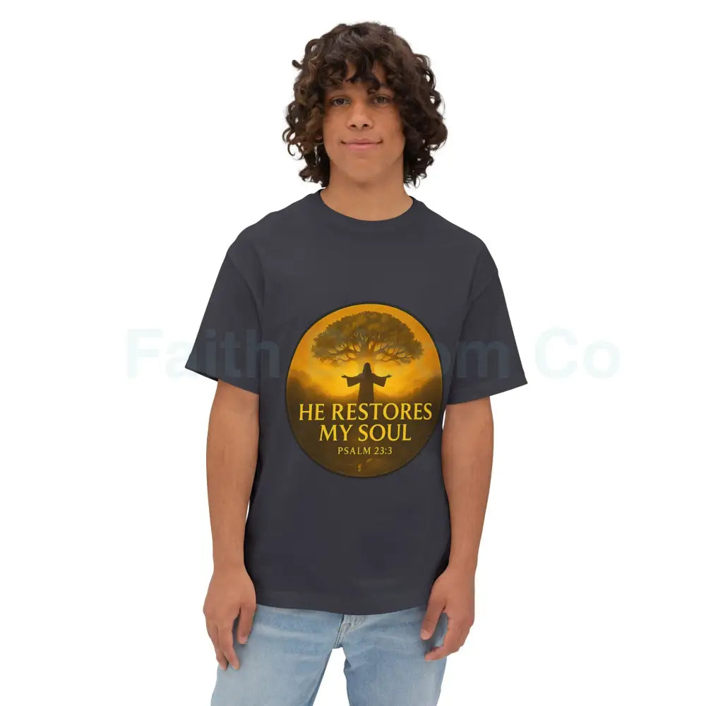 ’He Restores My Soul’ Tree of Life Tee - Psalm 23:3 T-Shirt