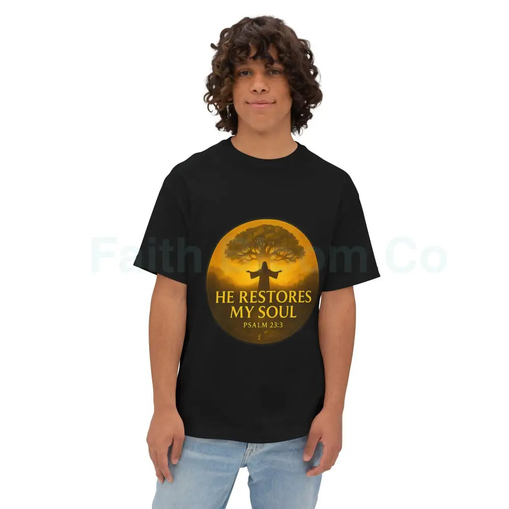 ’He Restores My Soul’ Tree of Life Tee - Psalm 23:3 T-Shirt