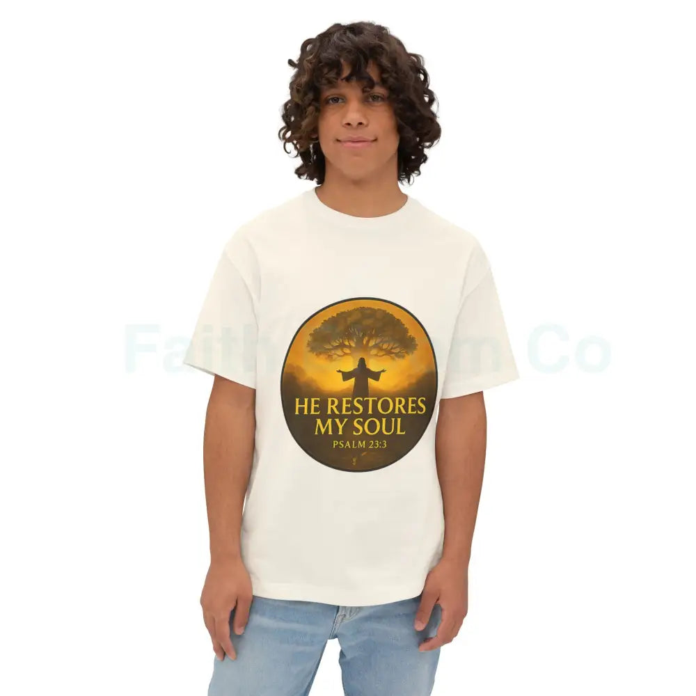 ’He Restores My Soul’ Tree of Life Tee - Psalm 23:3 T-Shirt