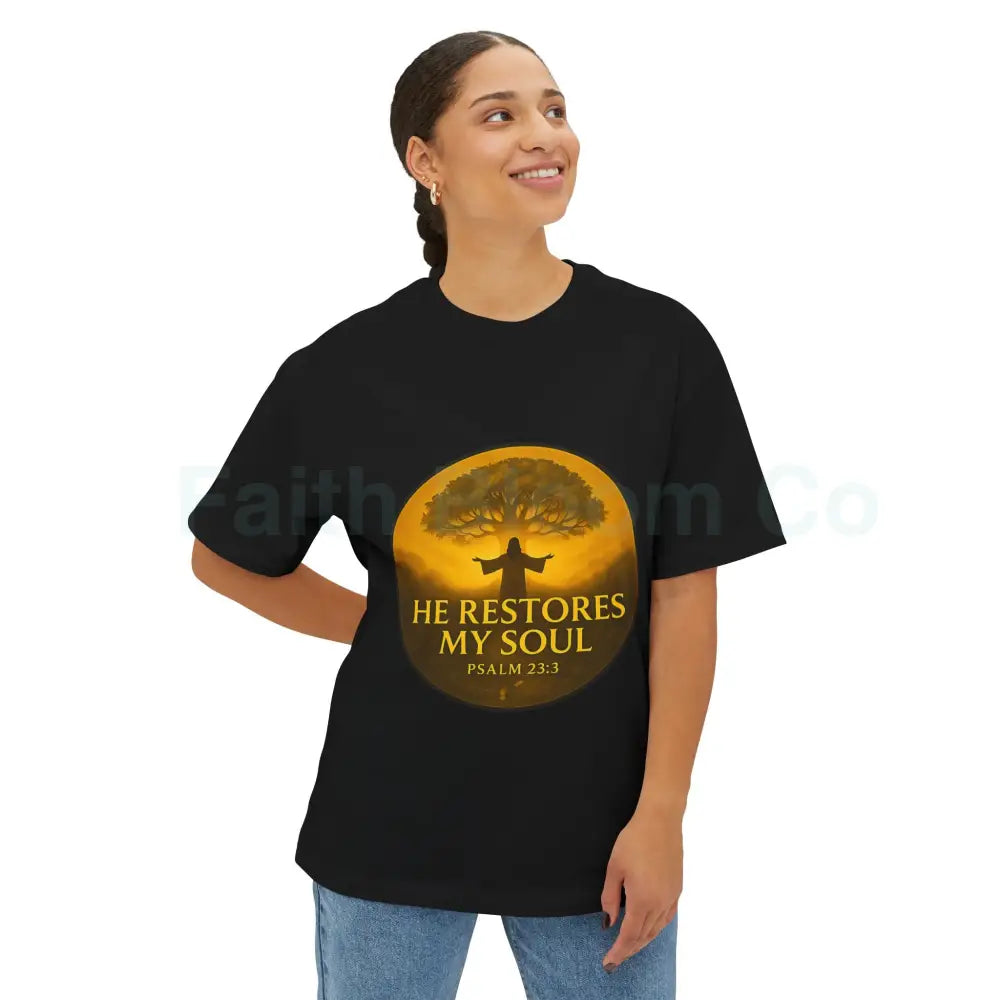 ’He Restores My Soul’ Tree of Life Tee - Psalm 23:3 T-Shirt