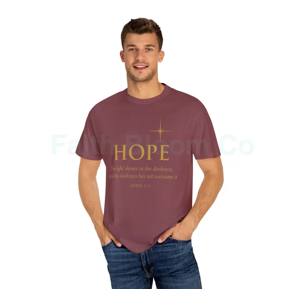 Hope Candle T-Shirt Unisex Inspirational Tee Gift for Encouragement Spiritual Apparel Comfort Wear for All Occasions