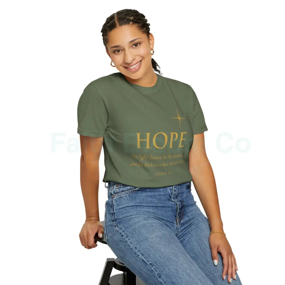 Hope Candle T-Shirt Unisex Inspirational Tee Gift for Encouragement Spiritual Apparel Comfort Wear for All Occasions