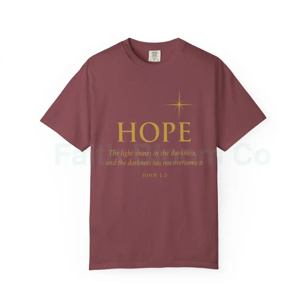 Hope Candle T-Shirt Unisex Inspirational Tee Gift for Encouragement Spiritual Apparel Comfort Wear for All Occasions