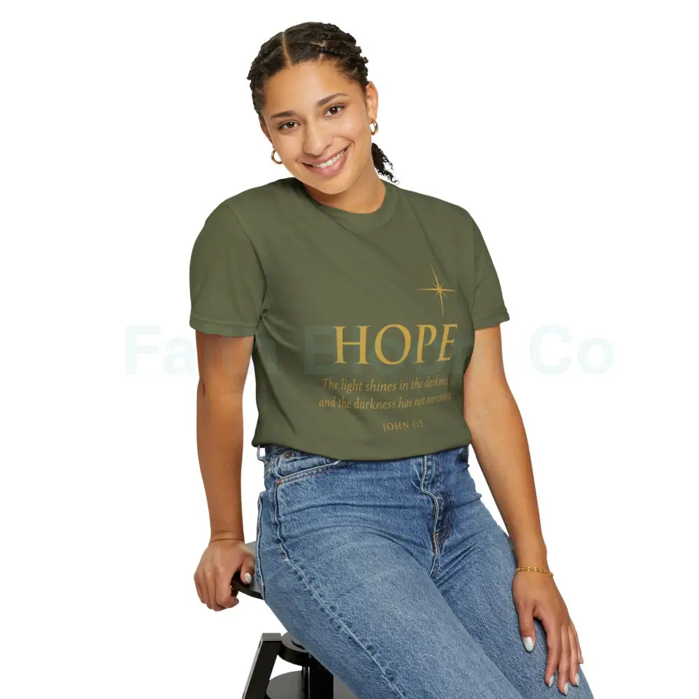 Hope Candle T-Shirt Unisex Inspirational Tee Gift for Encouragement Spiritual Apparel Comfort Wear for All Occasions