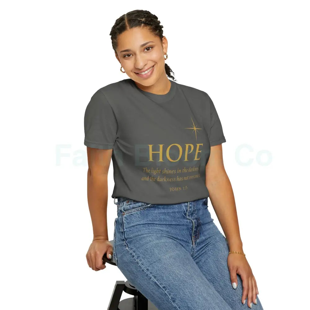 Hope Candle T-Shirt Unisex Inspirational Tee Gift for Encouragement Spiritual Apparel Comfort Wear for All Occasions