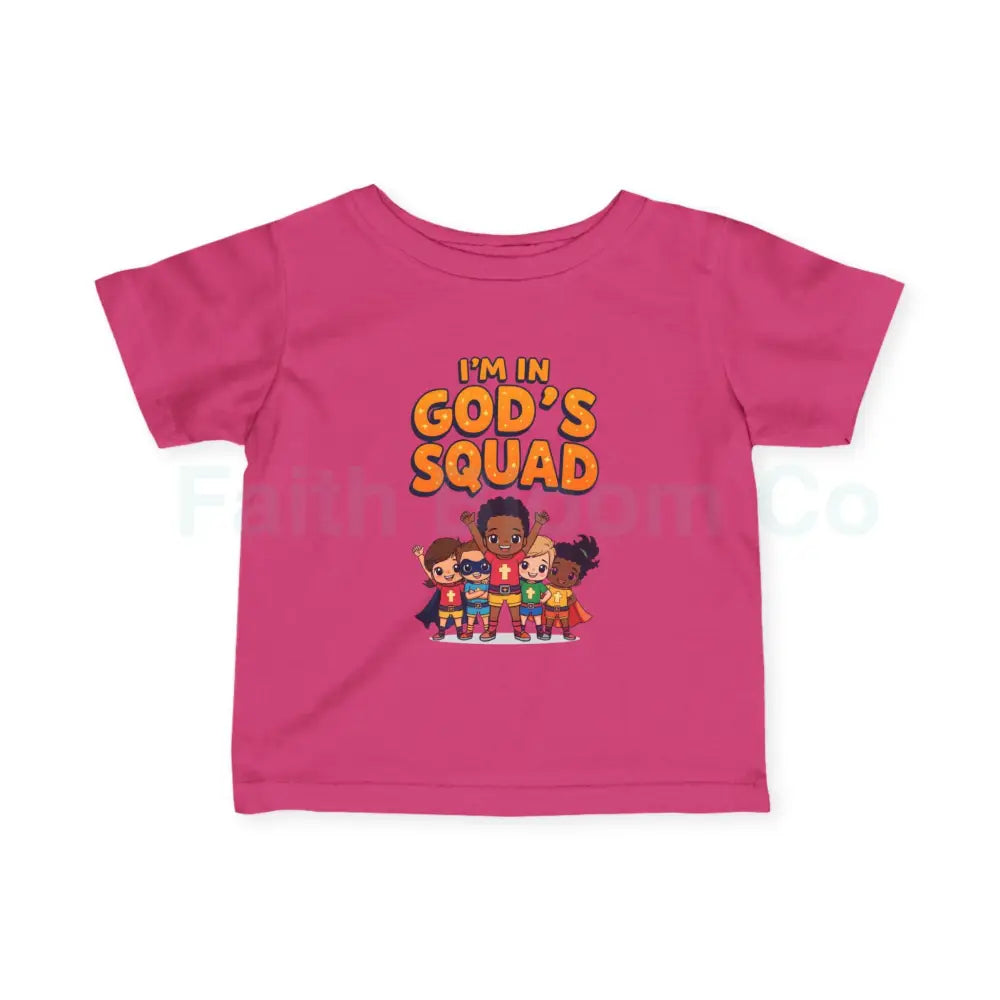 Infant Fine Jersey Tee - I’m in God’s Squad - Cute Kids’ T-Shirt Baby Clothing Christian Gift Playwear Birthday Outfit