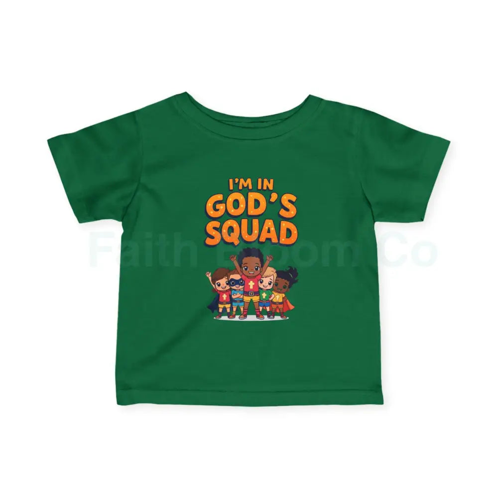 Infant Fine Jersey Tee - I’m in God’s Squad - Cute Kids’ T-Shirt Baby Clothing Christian Gift Playwear Birthday Outfit
