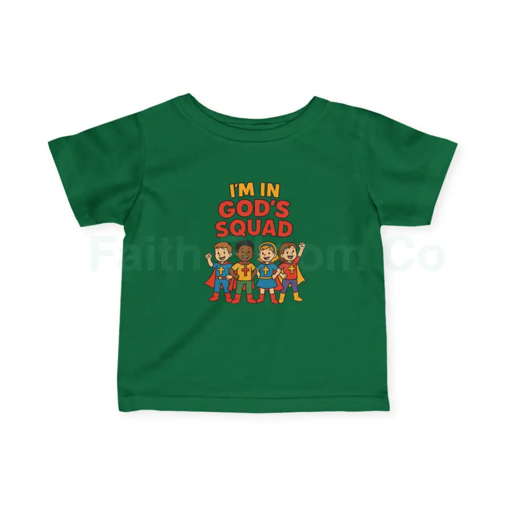 Infant Fine Jersey Tee - I’m in God’s Squad - Cute Kids’ T-Shirt Baby Clothing Christian Gift Playwear Birthday Outfit
