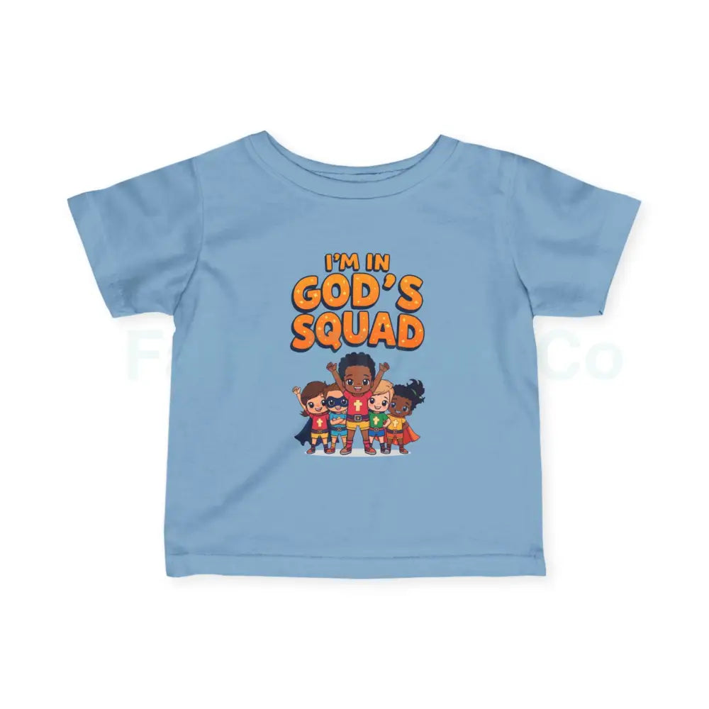 Infant Fine Jersey Tee - I’m in God’s Squad - Cute Kids’ T-Shirt Baby Clothing Christian Gift Playwear Birthday Outfit