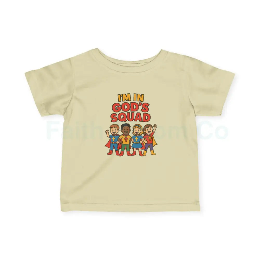 Infant Fine Jersey Tee - I’m in God’s Squad - Cute Kids’ T-Shirt Baby Clothing Christian Gift Playwear Birthday Outfit