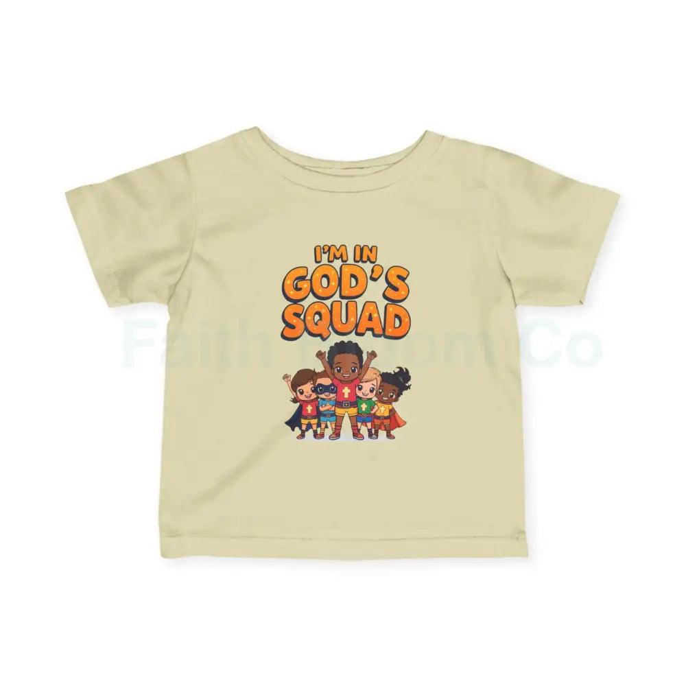Infant Fine Jersey Tee - I’m in God’s Squad - Cute Kids’ T-Shirt Baby Clothing Christian Gift Playwear Birthday Outfit