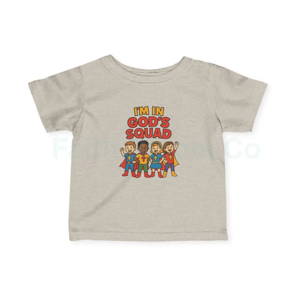 Infant Fine Jersey Tee - I’m in God’s Squad - Cute Kids’ T-Shirt Baby Clothing Christian Gift Playwear Birthday Outfit