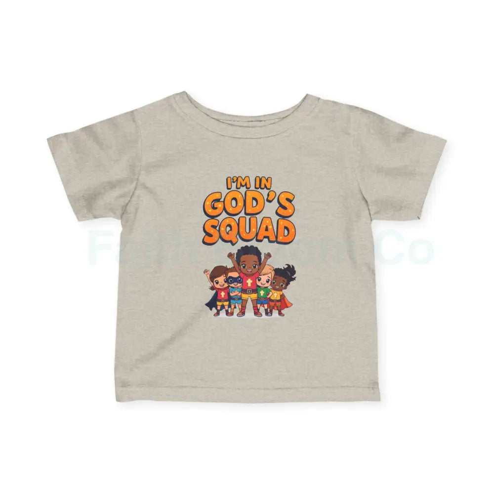 Infant Fine Jersey Tee - I’m in God’s Squad - Cute Kids’ T-Shirt Baby Clothing Christian Gift Playwear Birthday Outfit