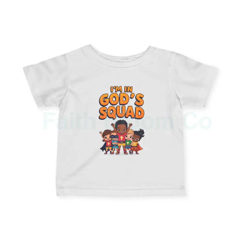 Infant Fine Jersey Tee - I’m in God’s Squad - Cute Kids’ T-Shirt Baby Clothing Christian Gift Playwear Birthday Outfit