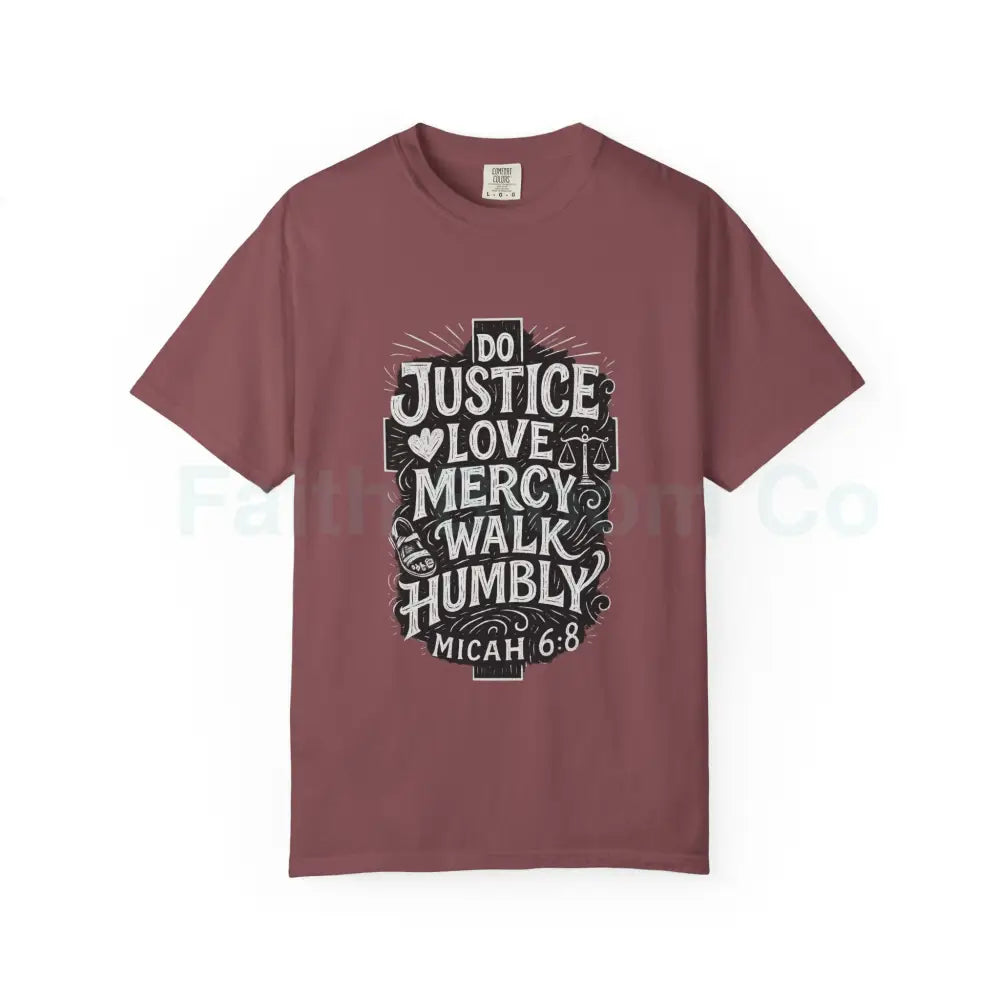Live the Word: Micah 6:8 ’Do Justice’ Tee Brick / S T-Shirt