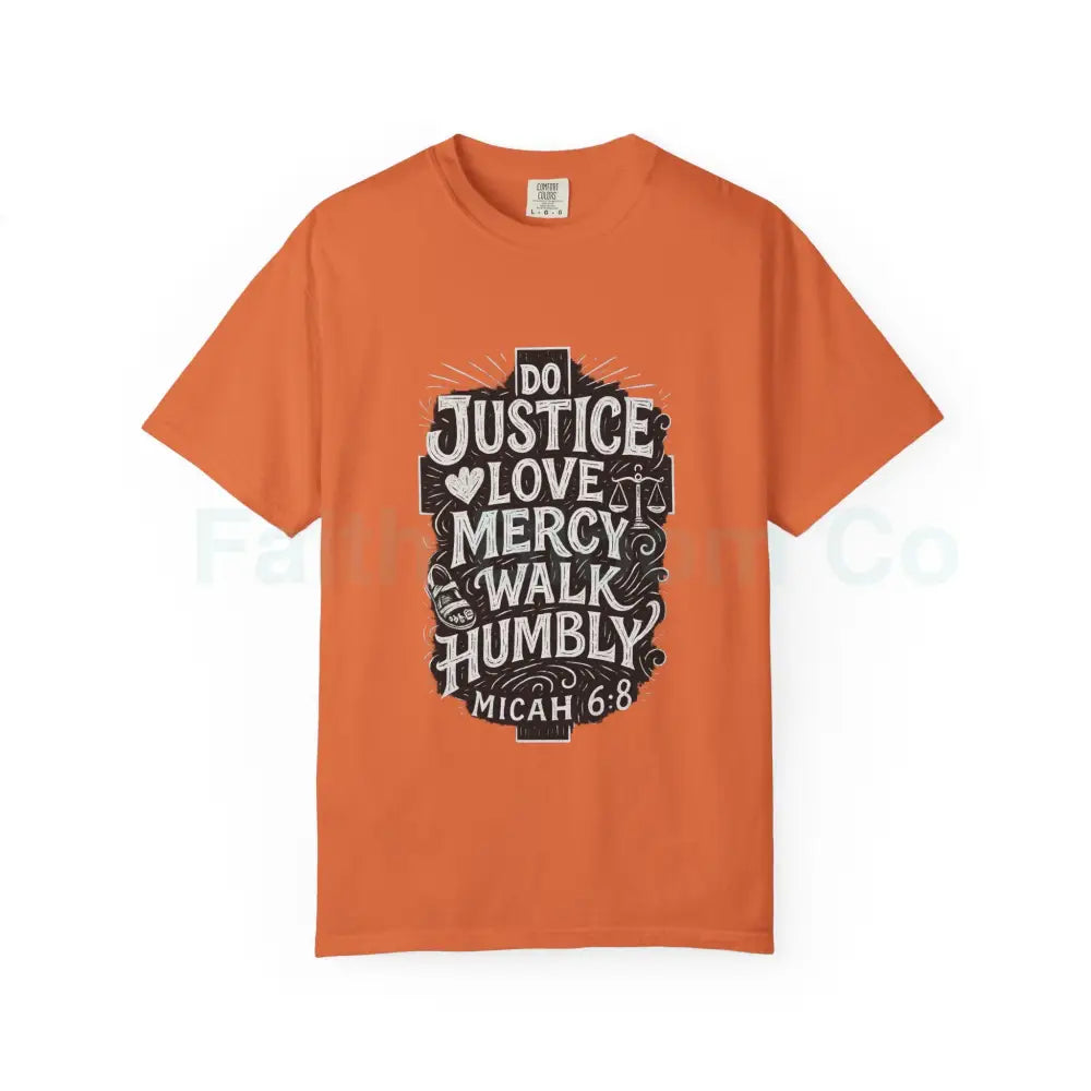 Live the Word: Micah 6:8 ’Do Justice’ Tee Burnt Orange / S T-Shirt