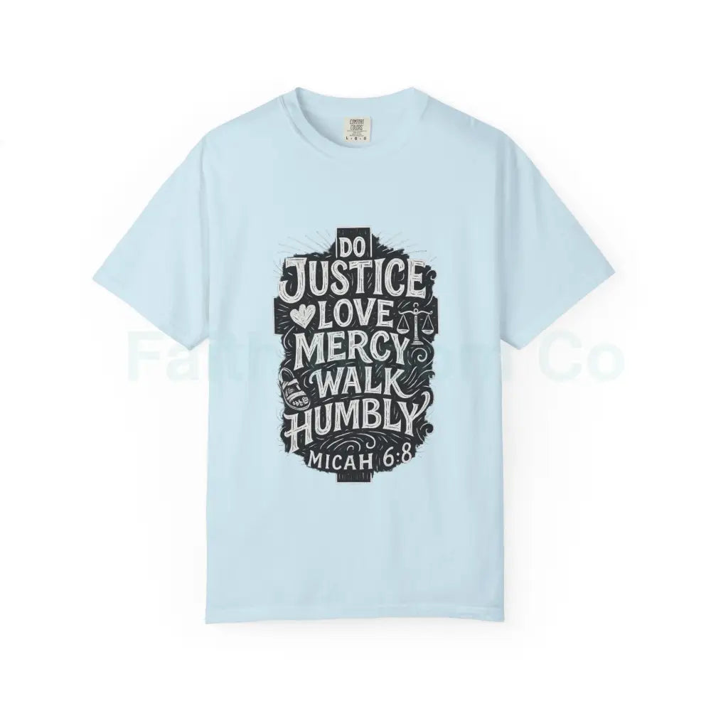 Live the Word: Micah 6:8 ’Do Justice’ Tee Chambray / S T-Shirt