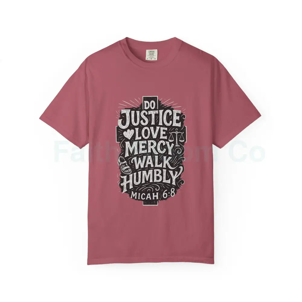 Live the Word: Micah 6:8 ’Do Justice’ Tee Crimson / S T-Shirt
