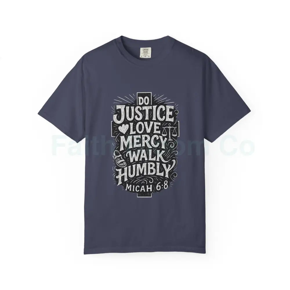 Live the Word: Micah 6:8 ’Do Justice’ Tee Denim / S T-Shirt