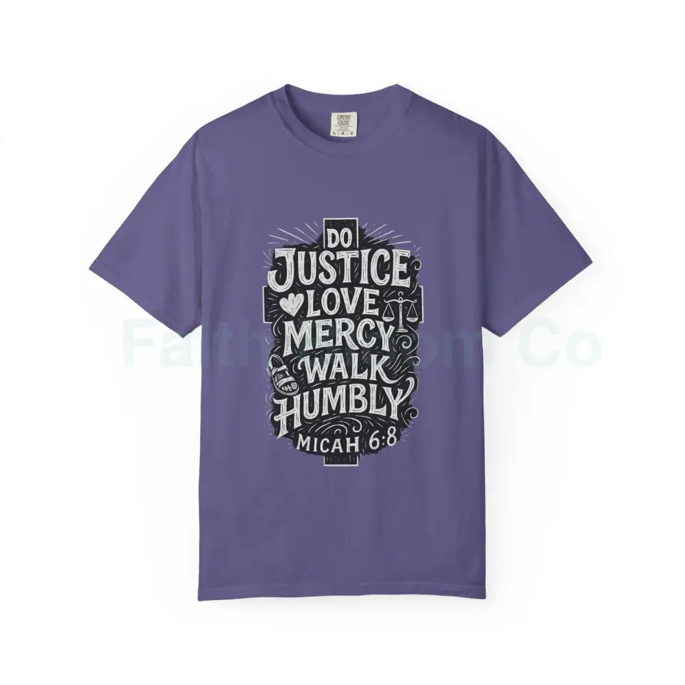Live the Word: Micah 6:8 ’Do Justice’ Tee Grape / S T-Shirt