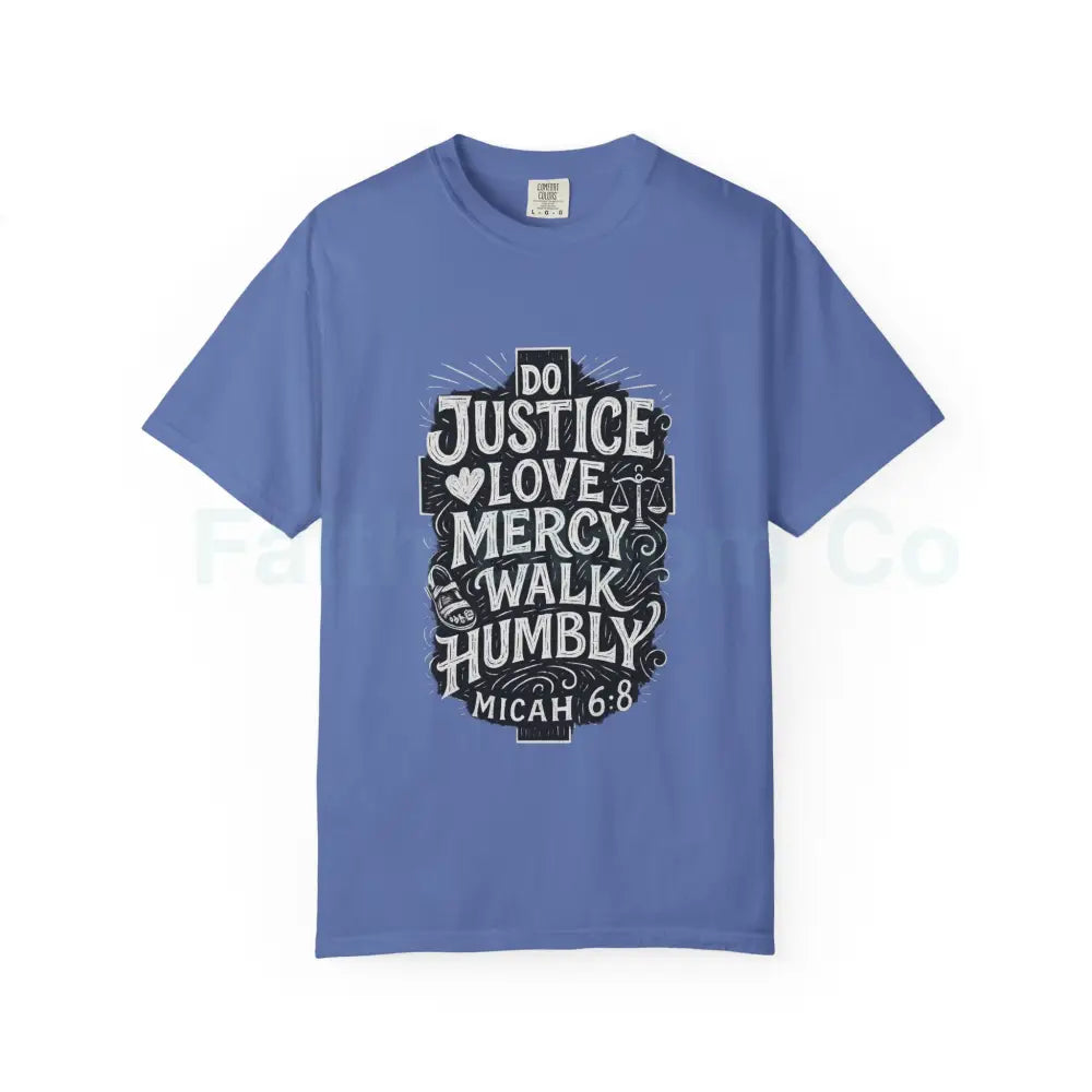 Live the Word: Micah 6:8 ’Do Justice’ Tee Mystic Blue / S T-Shirt