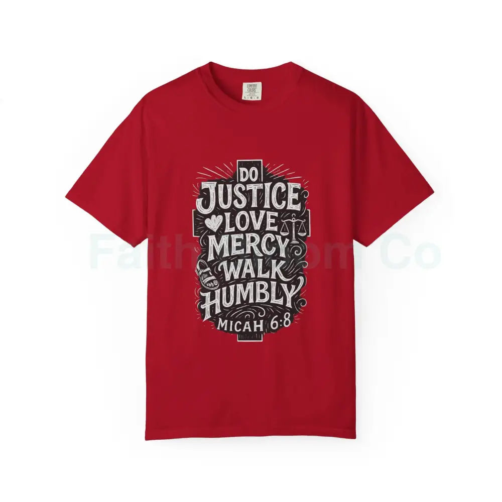 Live the Word: Micah 6:8 ’Do Justice’ Tee Red / S T-Shirt