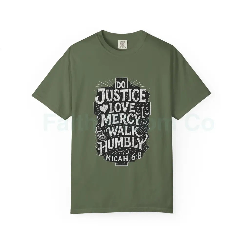 Live the Word: Micah 6:8 ’Do Justice’ Tee Sage / S T-Shirt