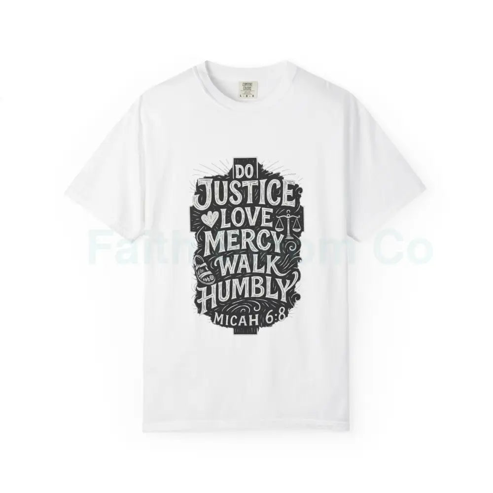 Live the Word: Micah 6:8 ’Do Justice’ Tee White / S T-Shirt
