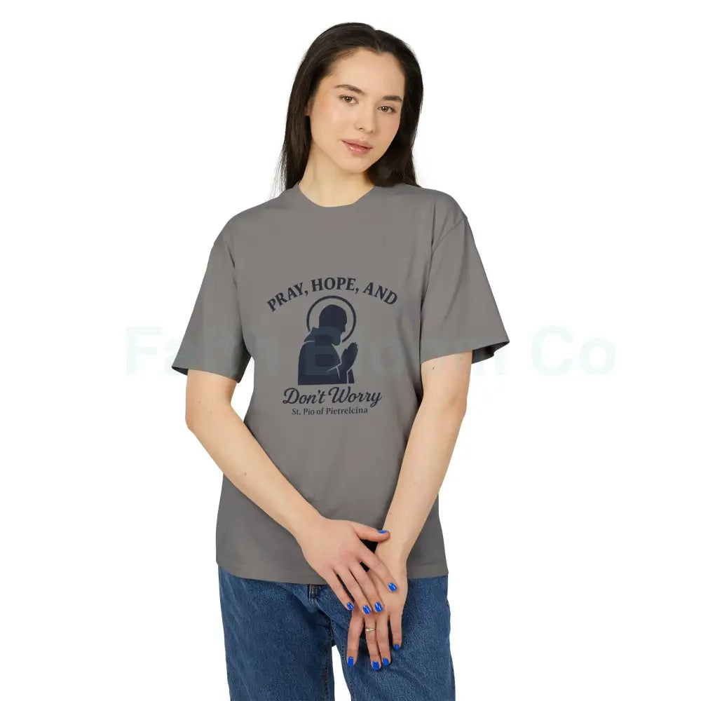 Padre Pio “Pray Hope and Don’t Worry” T-Shirt T-Shirt