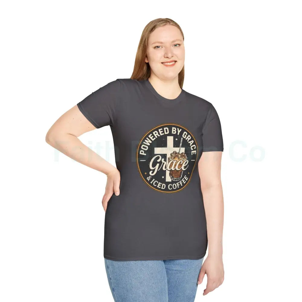 Powered by Grace & Iced Coffee T-Shirt T-Shirt