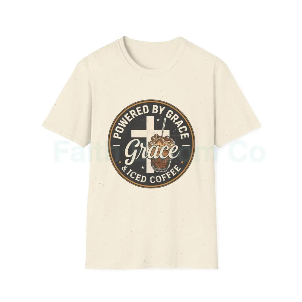 Powered by Grace & Iced Coffee T-Shirt S / Natural T-Shirt
