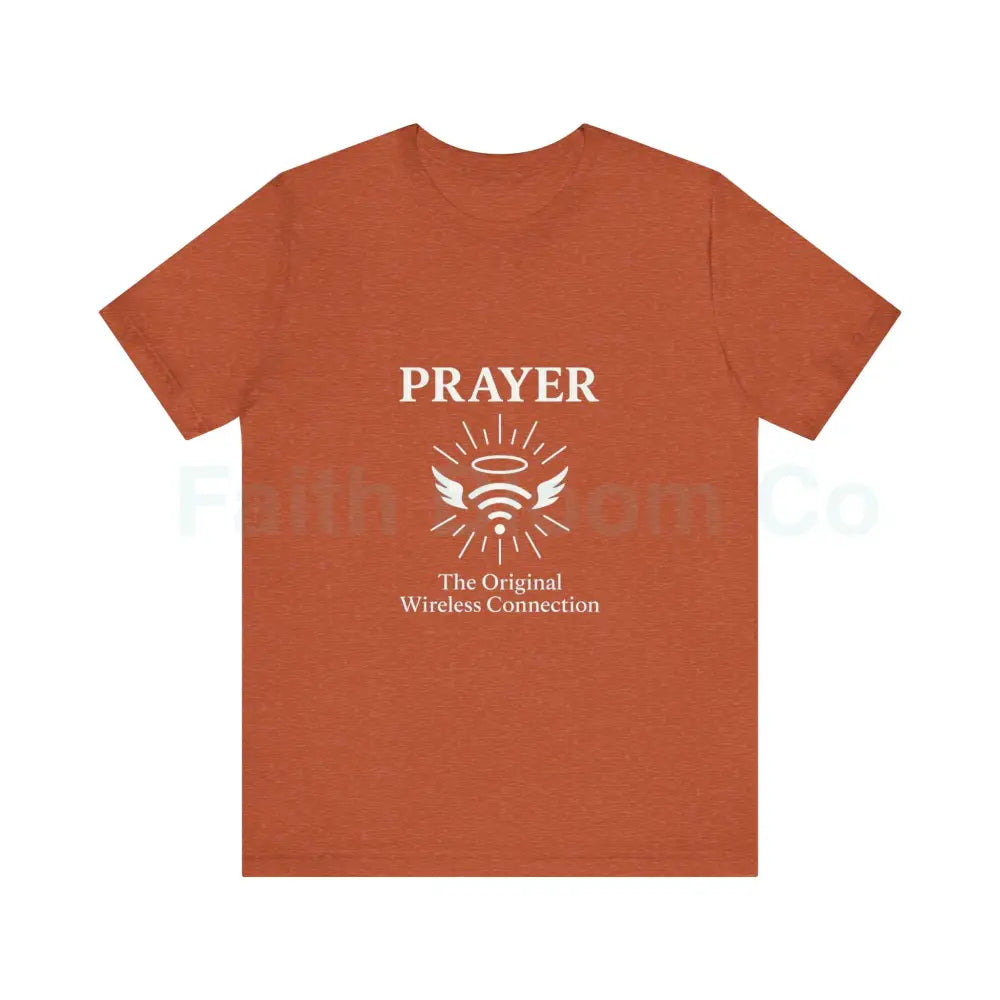 Prayer Connection Tee Spiritual Apparel Unisex T-Shirt Faith-Based Clothing Inspirational Gift Everyday Wear Heather