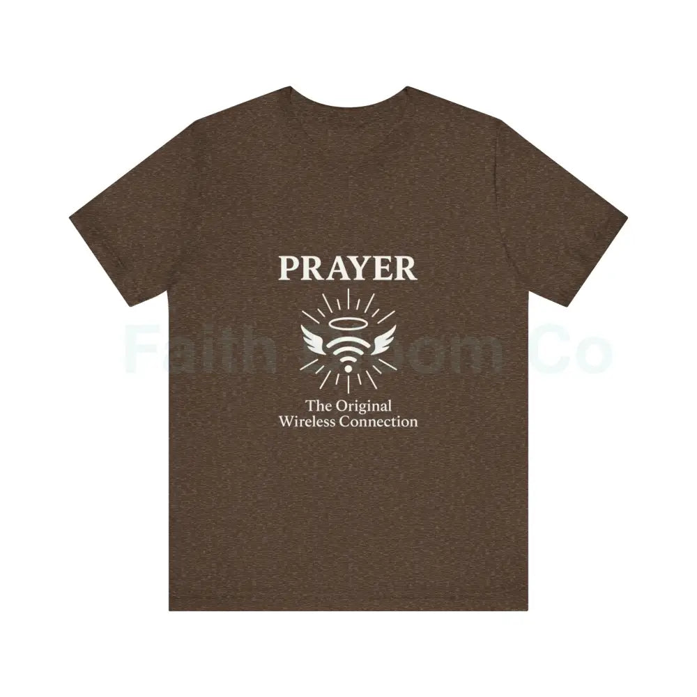 Prayer Connection Tee Spiritual Apparel Unisex T-Shirt Faith-Based Clothing Inspirational Gift Everyday Wear Heather