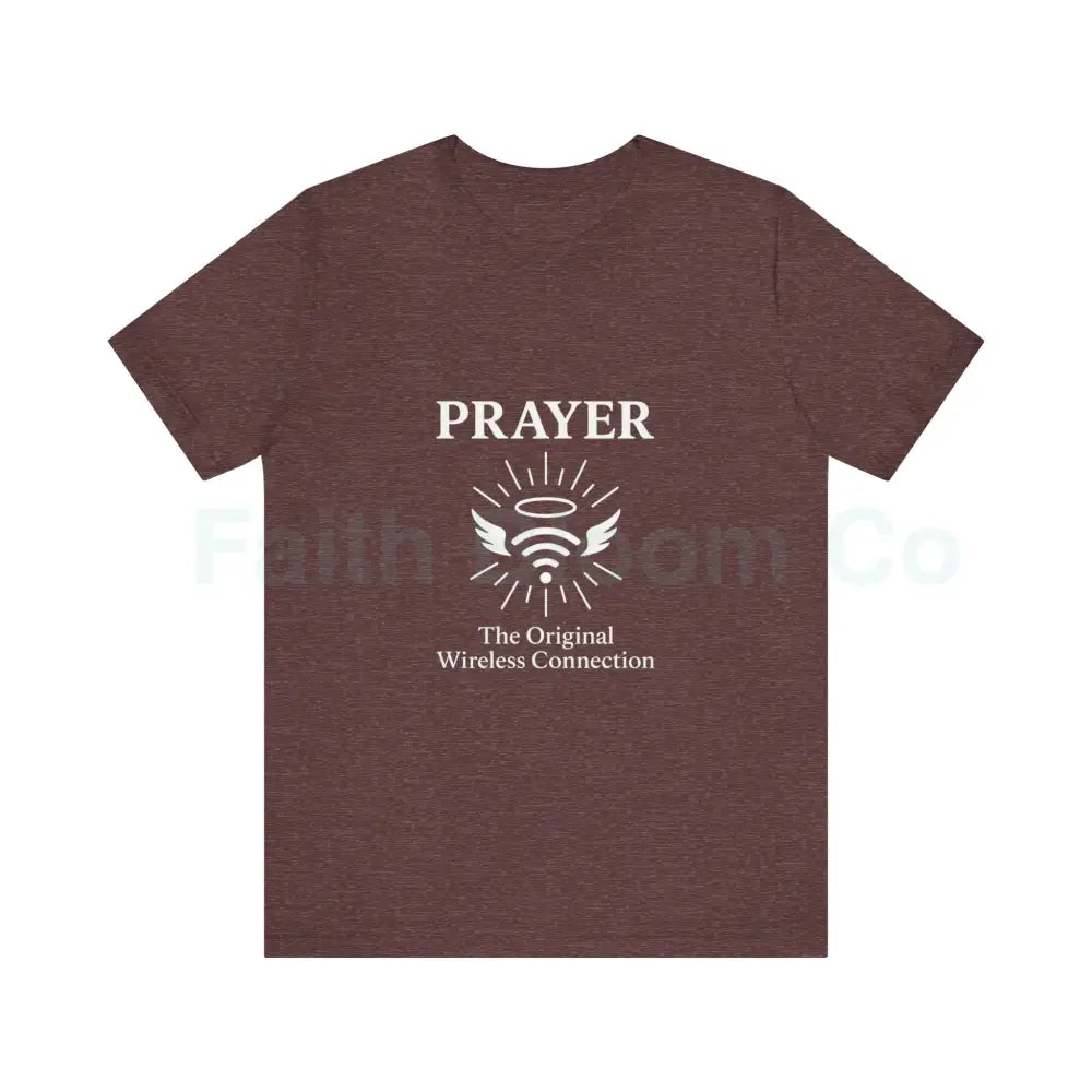 Prayer Connection Tee Spiritual Apparel Unisex T-Shirt Faith-Based Clothing Inspirational Gift Everyday Wear Heather