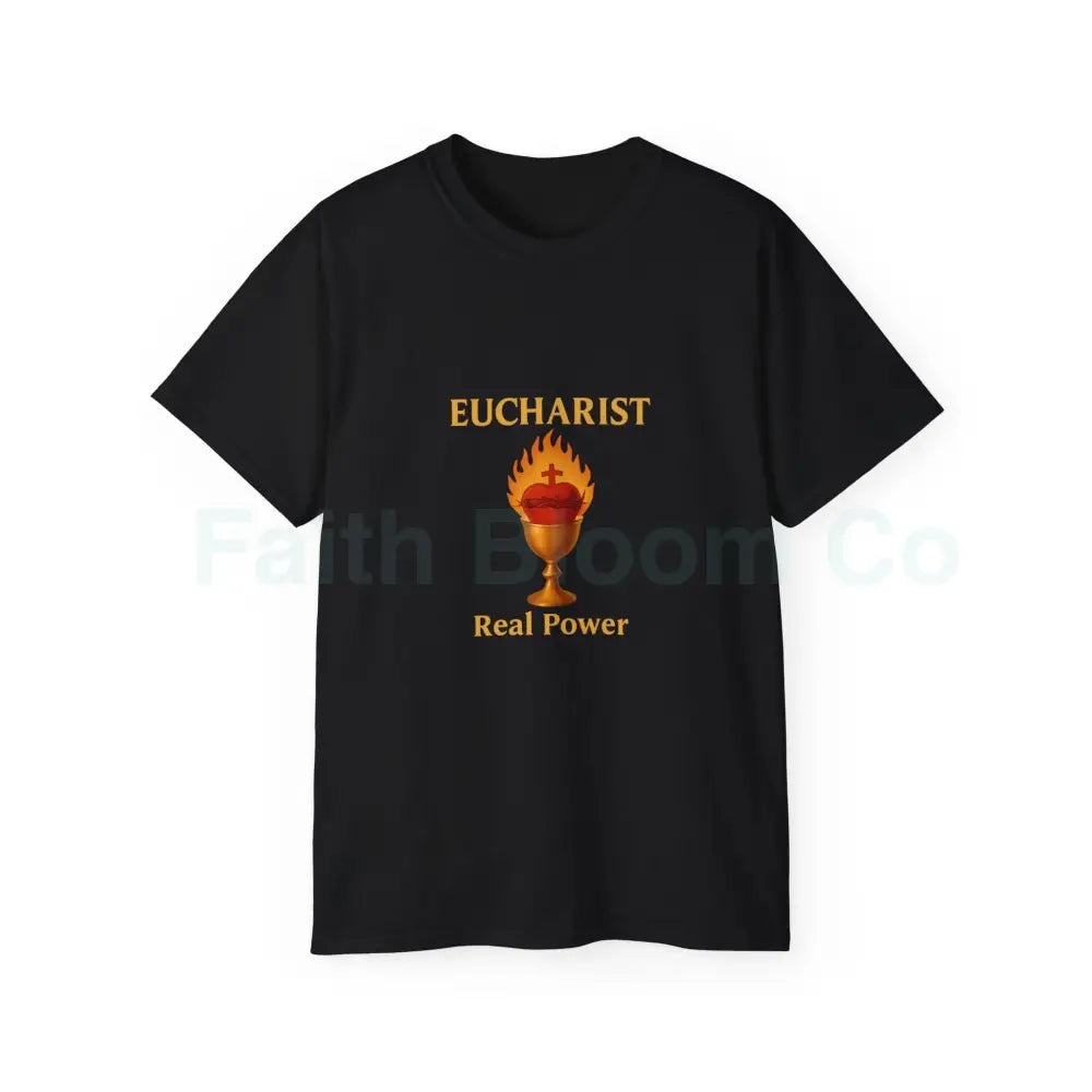Sacred Heart & Chalice Eucharist T-Shirt Black / S T-Shirt