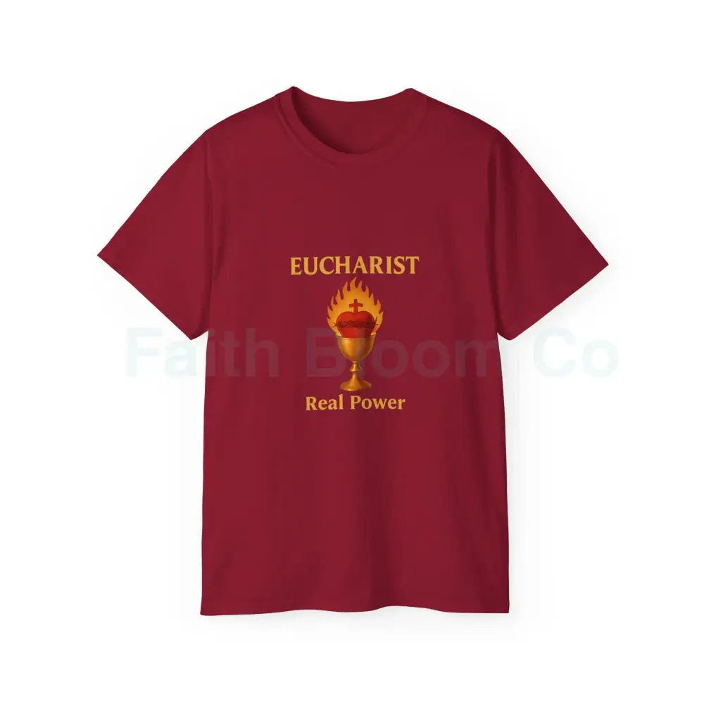 Sacred Heart & Chalice Eucharist T-Shirt Cardinal Red / S T-Shirt