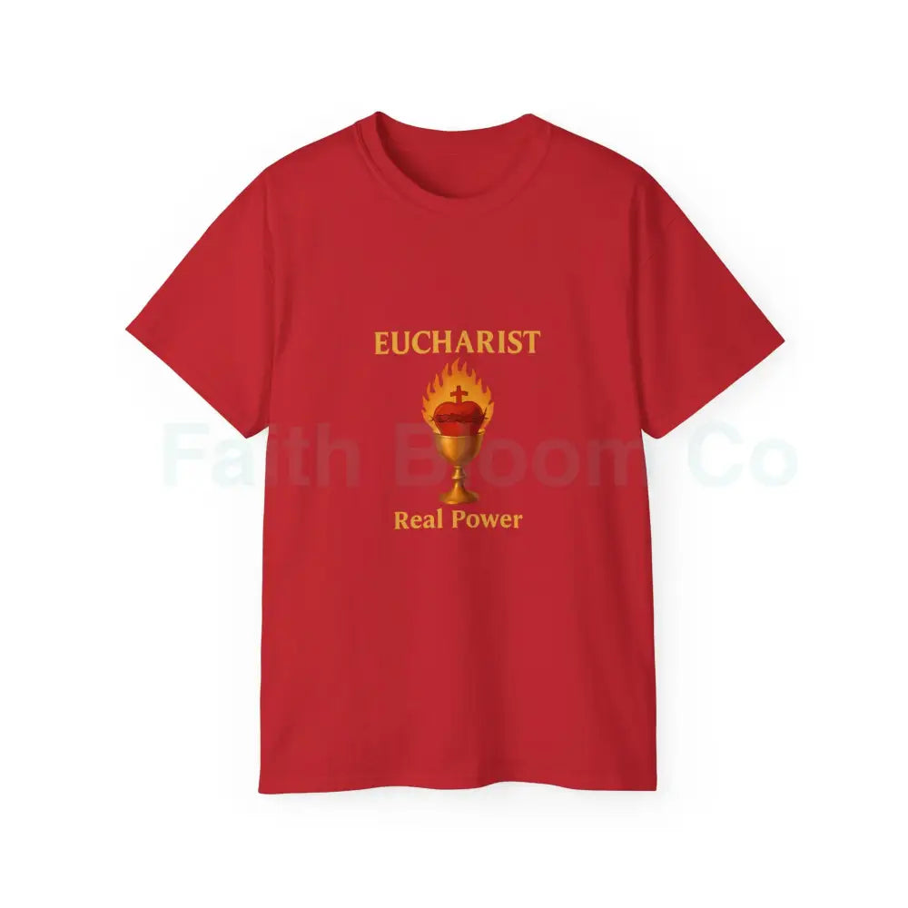 Sacred Heart & Chalice Eucharist T-Shirt Red / S T-Shirt