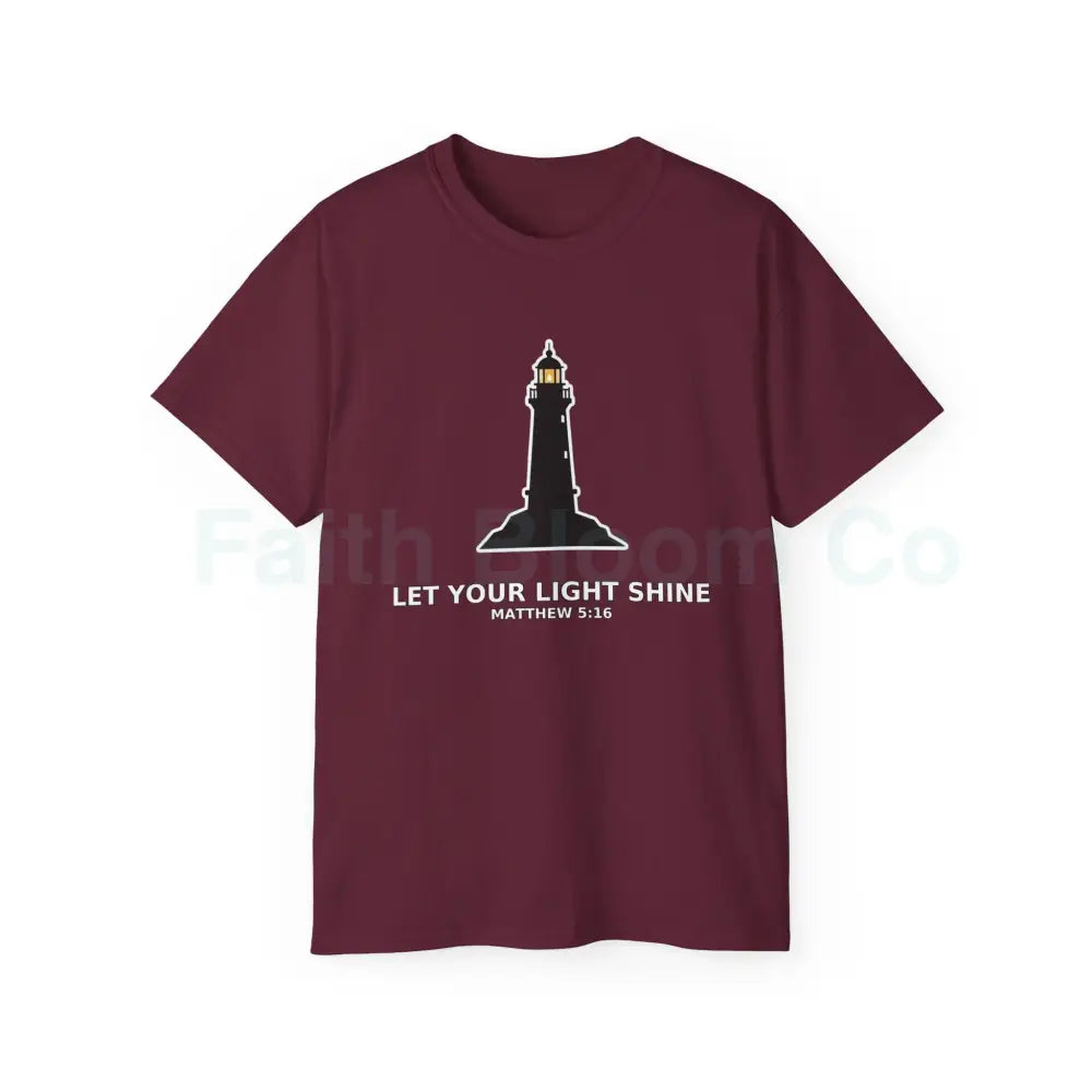 Share Your Light Christian T-Shirt Maroon / S T-Shirt