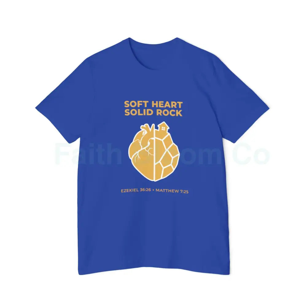 Soft Heart / Solid Rock Unisex T-Shirt Faith-Based Tee Christian Apparel Inspirational Gift Short-Sleeve Shirt USA-Made