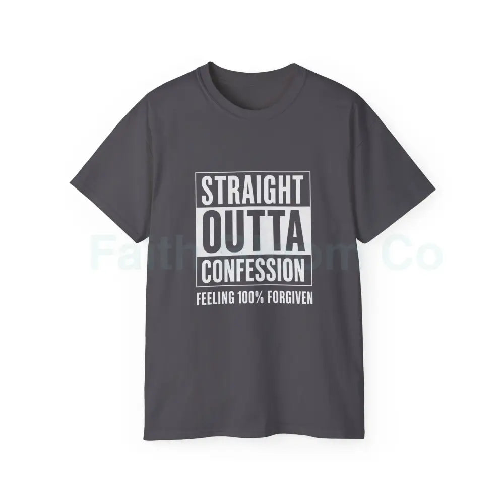 Straight Outta Confession Shirt Charcoal / S T-Shirt