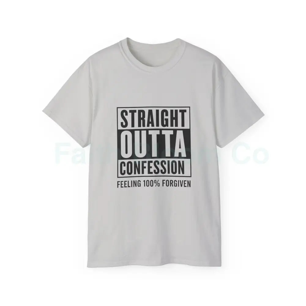 Straight Outta Confession Shirt Ice Grey / S T-Shirt